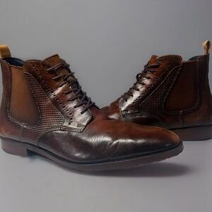 Men’s Size 11.5 Stacey Adam’s Brown Distressed Leather Dress shoes